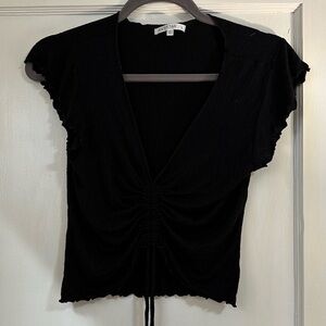 Black butterfly sleeve top!